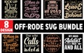 motivation off road typography pack svg bundle element colorful t-shirt design Royalty Free Stock Photo