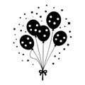 Best Minimalist Balloon Bloom Illustration for KDP Projects Royalty Free Stock Photo