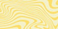 Abstract linear pattern with optical illusion effect. Retro striped yellow background with wavy psychedelic texture Royalty Free Stock Photo