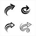 Set of arrows, arrows different. Arrow icon. Vector eps illustration Royalty Free Stock Photo
