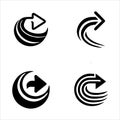 Set of arrows, arrows different. Arrow icon. Vector eps illustration Royalty Free Stock Photo