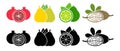 Fruit logo. Isolated fruit on white background Royalty Free Stock Photo