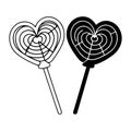 Best Valentine\'s Day Lollipop Heart Vector Royalty Free Stock Photo