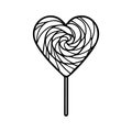 Best Valentine\'s Day Lollipop Heart Vector Royalty Free Stock Photo