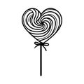 Best Valentine\'s Day Lollipop Heart Vector Royalty Free Stock Photo