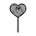 Best Valentine\'s Day Lollipop Heart Vector Royalty Free Stock Photo
