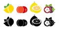 Fruit logo. Isolated fruit on white background Royalty Free Stock Photo