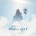 Maha Shivratri Greeting in Hindi. Mahashivratri Shiv Background Design. Royalty Free Stock Photo
