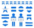 Honduras flag logo. Isolated Honduras flag on white background