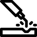 metal fabrication, manufacturing, fabrication, engineering, welding, construction outline icon Royalty Free Stock Photo