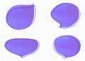 blue lilac artwork speech bubbles set vector Royalty Free Stock Photo
