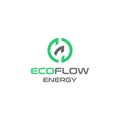 EcoFlow Energy environmental consulting sustainable business Logo Design Royalty Free Stock Photo