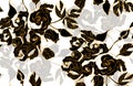 Seamless golden flowers pattern. Textile print pattern. Flowers pattern design. Royalty Free Stock Photo