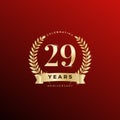 29th Anniversary celebration, 29 Anniversary celebration On Red background Royalty Free Stock Photo
