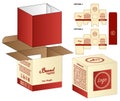 Printable Packaging Box Dieline Template Royalty Free Stock Photo