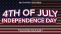 american independence day text effect editable Royalty Free Stock Photo