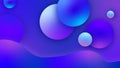 Abstract Gradient Background, Blue Purple Spheres, Modern Design Royalty Free Stock Photo