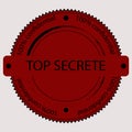 Top Secret Confidential Red Stamp Icon Royalty Free Stock Photo