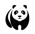 Panda logo. Isolated panda on white background Royalty Free Stock Photo