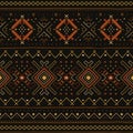 Bogolan, mud cloth seamless pattern Royalty Free Stock Photo