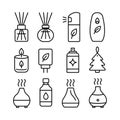 Air fresheners and diffusers icons set Royalty Free Stock Photo