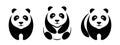Panda logo. Isolated panda head on white background Royalty Free Stock Photo