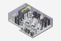 Database center isometric illustrated in vector Royalty Free Stock Photo