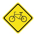Road sign bicycle symbol Royalty Free Stock Photo
