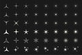 Sparkling stars ideal for night sky illustrations, galaxy artwork, holiday projects, and creative designs. Royalty Free Stock Photo