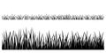 Seamless Grass Silhouette Pattern for Nature and Landscape Design Royalty Free Stock Photo
