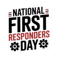 National First Responders Day Typography T-shirt Design Royalty Free Stock Photo