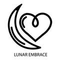 Lunar Embrace Royalty Free Stock Photo