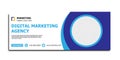 Modern digital marketing agency banner template  on white background. Royalty Free Stock Photo