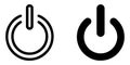 Power Button Icons: On Off Switch Symbols Vector Illustration Royalty Free Stock Photo