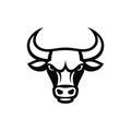 Angry bull head with horns Royalty Free Stock Photo