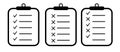 Clipboard icon set. Royalty Free Stock Photo