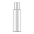 Plastic Cosmetic Bottle Mockup With Metallic Cap, Front View Royalty Free Stock Photo