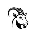 Goat head vector Royalty Free Stock Photo
