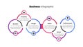 Creative Flow Line Organic Infographic Process Design with Curved Shapes, Business Steps, and Data Visualization Layout Royalty Free Stock Photo