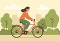 Flat Illustration of Eco Transportation and Green Mobility Royalty Free Stock Photo