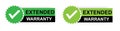 Extended Warranty Checkmark Badge for Product Guarantee and Service Protection Royalty Free Stock Photo