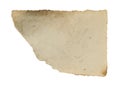 Vintage torn paper scrap texture, old document fragment background Royalty Free Stock Photo