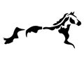 Abstract running horse of vector art image Royalty Free Stock Photo