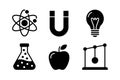 collection of science and education icons Royalty Free Stock Photo