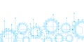 Abstract circuit board background with line connection and gears Royalty Free Stock Photo