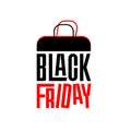 Black Friday Shopping Bag Logo â Bold Sale Event Graphic Royalty Free Stock Photo