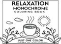 Relaxation Monochrome Coloring Book Page Royalty Free Stock Photo