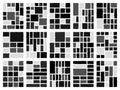 Modern abstract glitch pixel style bento grid theme for creators Royalty Free Stock Photo