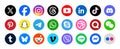 popular social media icons Royalty Free Stock Photo