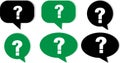 Question Mark Speech Bubble Icons Set Royalty Free Stock Photo
